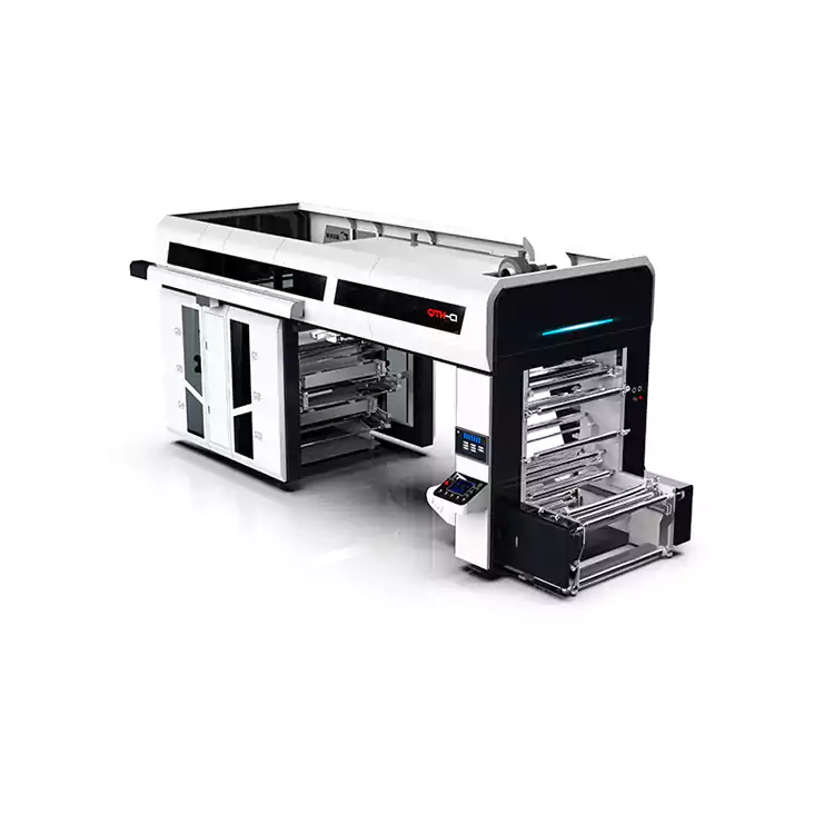 Centrinis būgnas Flexographic 6 Color Plastic Flexo Printing Machinery