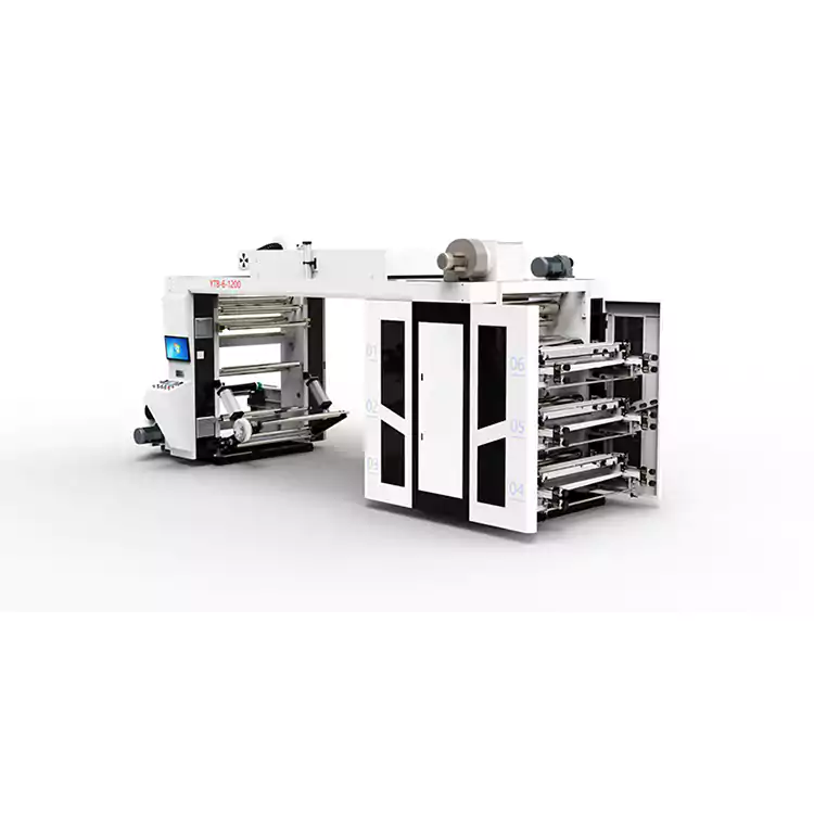 Didelės spartos fleksografinis spausdintuvas kelių spalvų plastikinių maišelių kamino tipo spausdinimo mašina